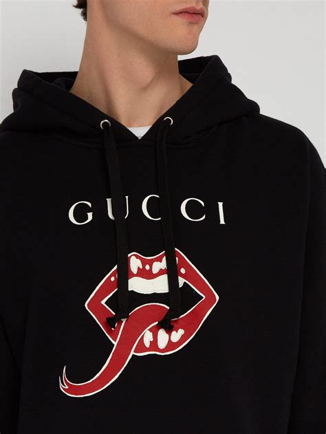 gucci sweater black lips|Gucci cropped sweater.